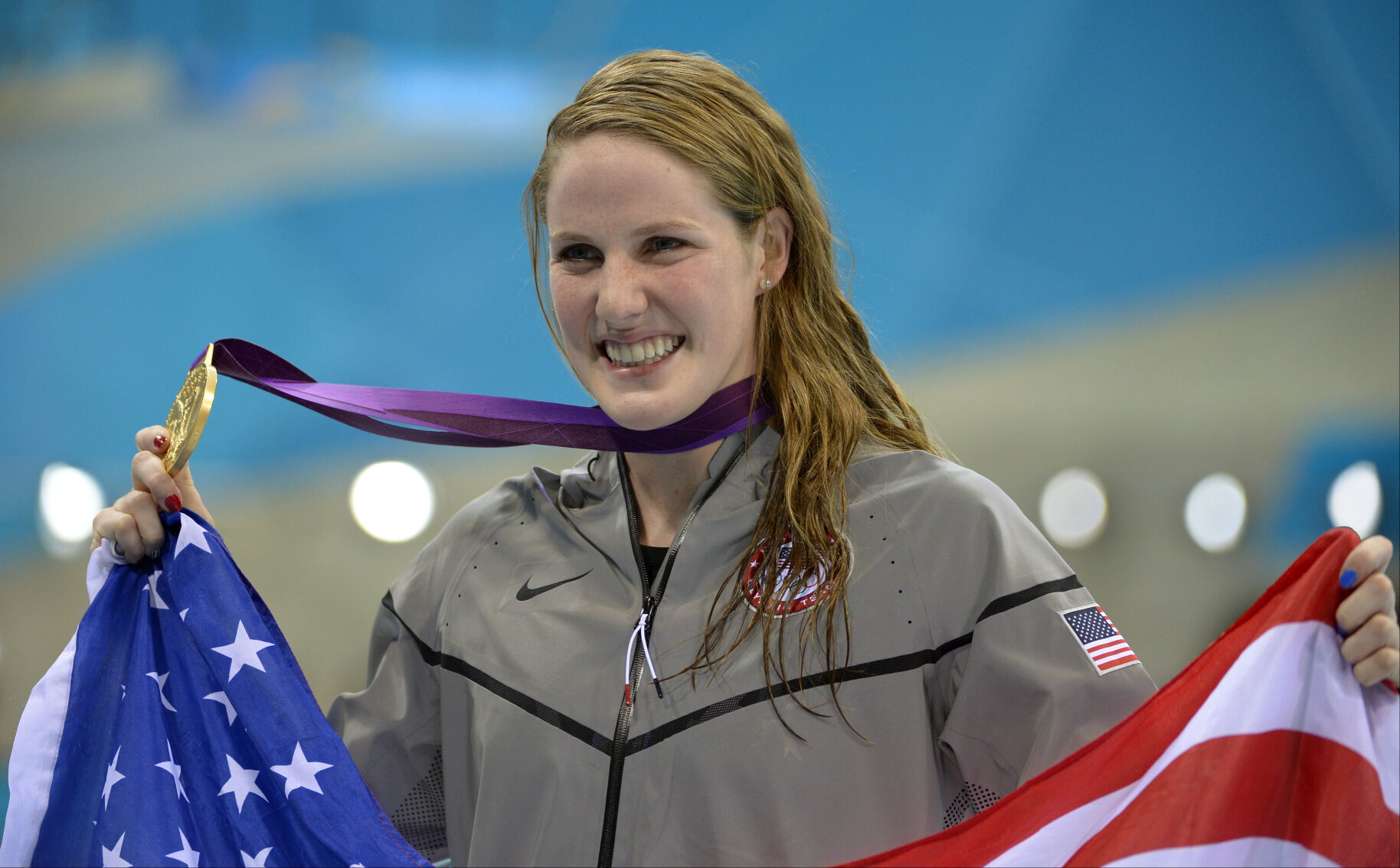 2012: Missy Franklin wins women's 100-meter backstroke at London Games